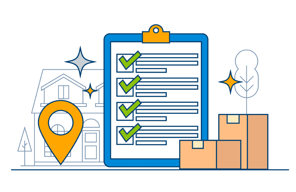 Moving Essentials: Change of Address Checklist on Clipboard A clipboard with a change of address checklist.